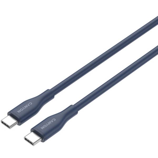 Кабель CANYON CC60SC10 Type-C - Type-C 60W 1м Silicon Dark Blue (CNS-CC60SC10DB) Вид кабель