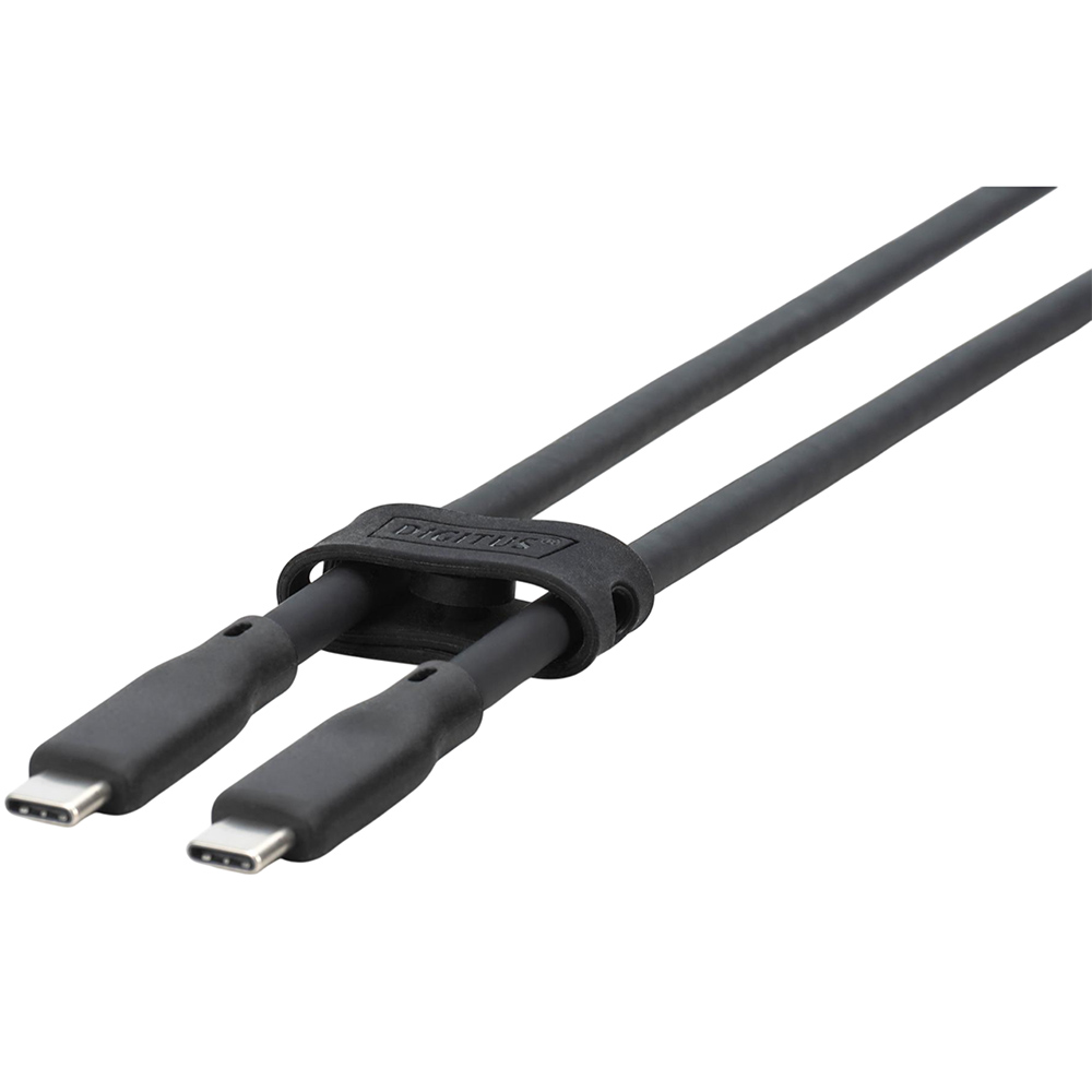 Кабель DIGITUS USB-C/USB 3.2 Gen 1 м Black (AK-300342-010-S) Роз'єм 1 USB тип C (папа)