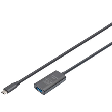 Подовжувач DIGITUS USB тип C - USB тип A 3.2 Gen1 Active 5G 5m Black (DA-73110)