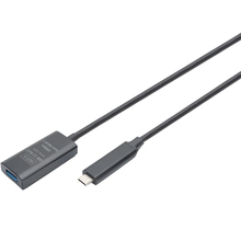 Подовжувач DIGITUS USB тип C - USB тип C 3.2 Gen2 Active 10G 5m Black (DA-73113)