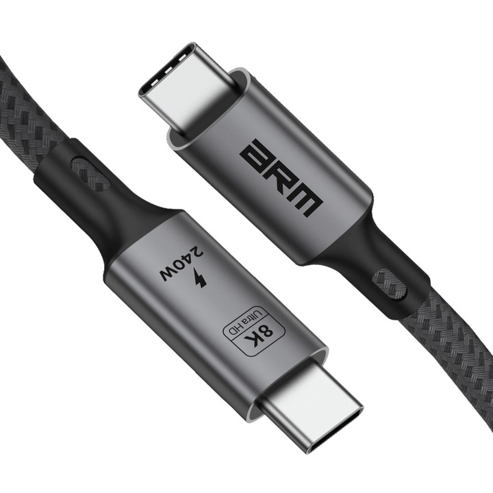 Кабель ARMORSTANDART USB 4.0 USB-C - USB-C 240W 8K 60hz 40Gbps 1m Black (ARM81921) Роз'єм 2 USB тип C (папа)