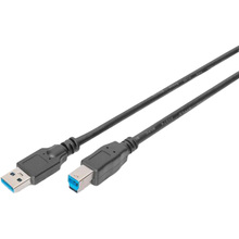 Кабель DIGITUS USB 3.0 Type A - USB 3.0 Type B 1.8 м Black (AK-300115-018-S)