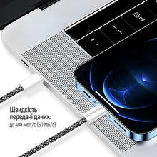 Кабель COLORWAY Type-C - Type-C PD Fast Charging 60W 3.0А 2 м Black (CW-CBPDCC068-BK)