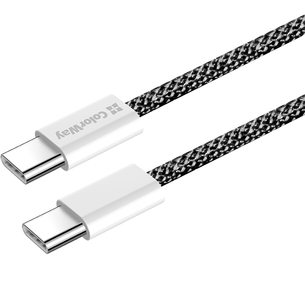 Внешний вид Кабель COLORWAY Type-C - Type-C PD Fast Charging 60W 3.0А 2 м Black (CW-CBPDCC068-BK)