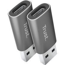 Переходник Trust Calyx USB-C to USB-A 2шт Gray (25573_TRUST)