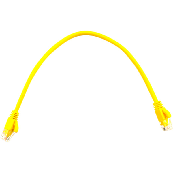 Патч-корд RITAR UTP RJ45 Cat.5e 0,25 м Yellow (PCR-CU/0.25Yw)