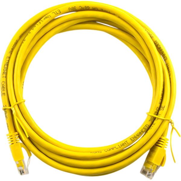 Патч-корд RITAR UTP RJ45 Cat.5e 0.5 м Yellow (PCR-CU/0.5Yw)