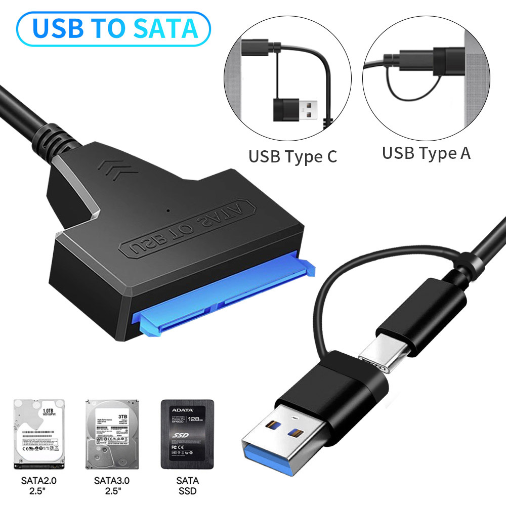 Адаптер DYNAMODE DM-AD-SATA-U3 2.5" SATA to USB3.0 Роз'єм 3 USB тип C (тато)