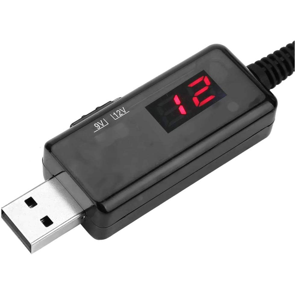 Кабель живлення DYNAMODE USB to DC 5.5x2.1mm + 3.5x1.35mm 5V to 9V/12V 0.8м Black (KWS-912V) Роз'єм 1 USB тип А (папа)