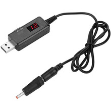 Кабель живлення DYNAMODE USB to DC 5.5x2.1mm + 3.5x1.35mm 5V to 9V/12V 0.8м Black (KWS-912V)