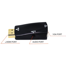 Перехідник STLAB HDMI male - VGA Female з аудіо-кабелем (U-991 black)