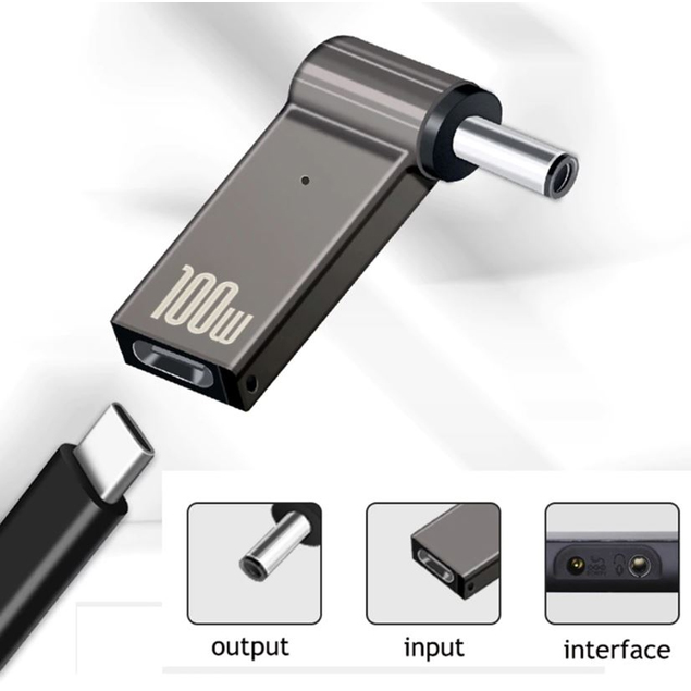 Адаптер STLAB USB Type-C to DC 4.0x1.35mm 100W (PD100W-4.0x1.35mm) Тип адаптер