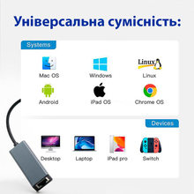 Адаптер DYNAMODE USB 3.0 Type-C RJ45 RTL8153 (DM-AD-GLAN-C)