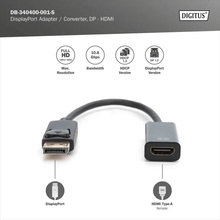 Перехідник DIGITUS DisplayPort to HDMI (DB-340400-001-S)