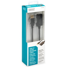 Кабель DIGITUS USB 2.0 Active Cable 5 м Black (DA-70130-4)