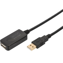 Кабель DIGITUS USB 2.0 Active Cable 5 м Black (DA-70130-4)