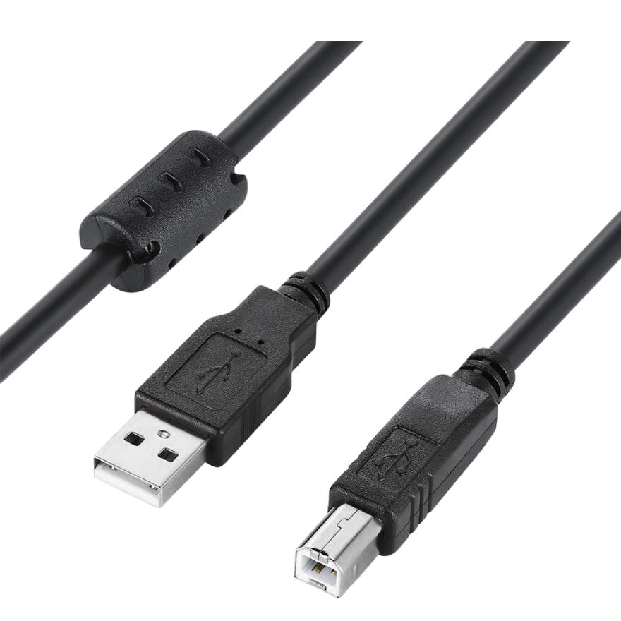 Кабель COLORWAY Print Cable USB-А 2.0 - USB-В 3 м Black (CW-CBUB073-BK) Вид кабель