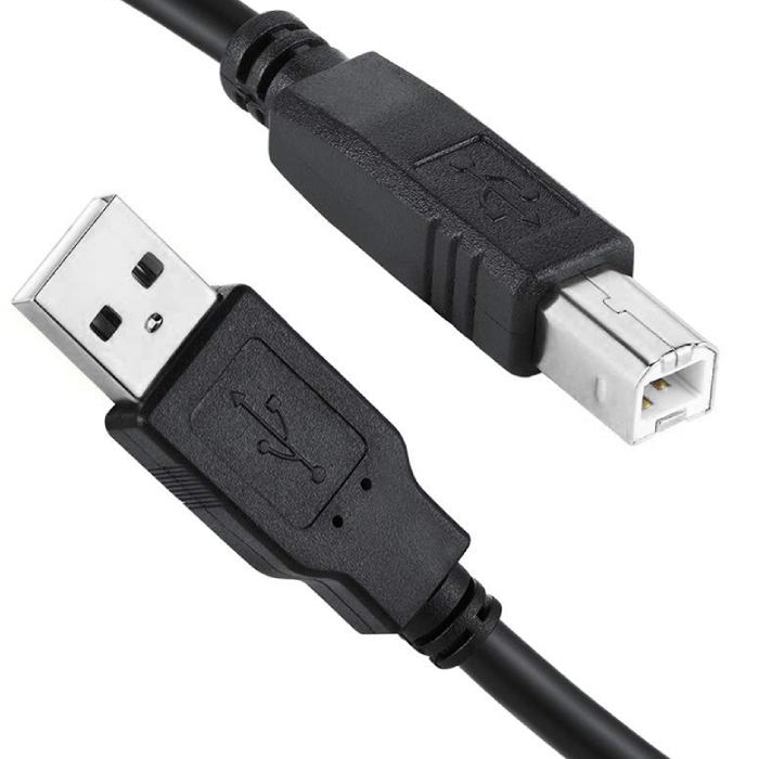 Кабель COLORWAY Print Cable USB-А 2.0 - USB-В 3 м Black (CW-CBUB073-BK) Роз'єм 1 USB тип А (папа)