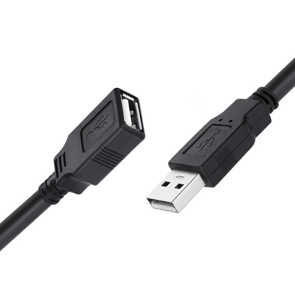 Кабель COLORWAY USB 2.0 AM - USB 2.0 AF 1.8 м Black (CW-CBUF076-BK) Роз'єм 1 USB тип А (мама)