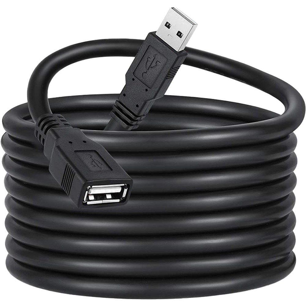 Кабель COLORWAY USB 2.0 AM - USB 2.0 AF 1.8 м Black (CW-CBUF076-BK) Роз'єм 2 USB тип А (папа)