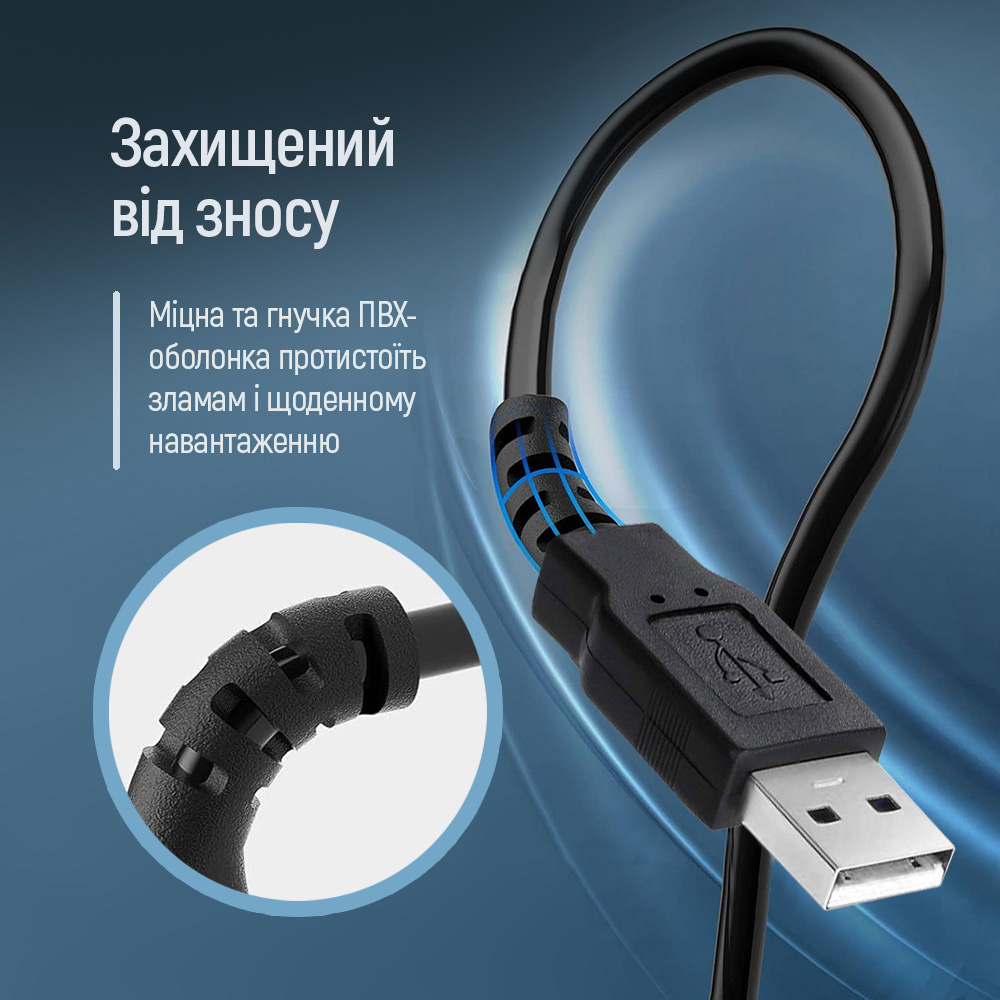 В інтернет магазині Кабель COLORWAY USB 2.0 AM - USB 2.0 AF 1.8 м Black (CW-CBUF076-BK)