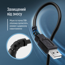 Кабель COLORWAY USB 2.0 AM - USB 2.0 AF 1.8 м Black (CW-CBUF076-BK)