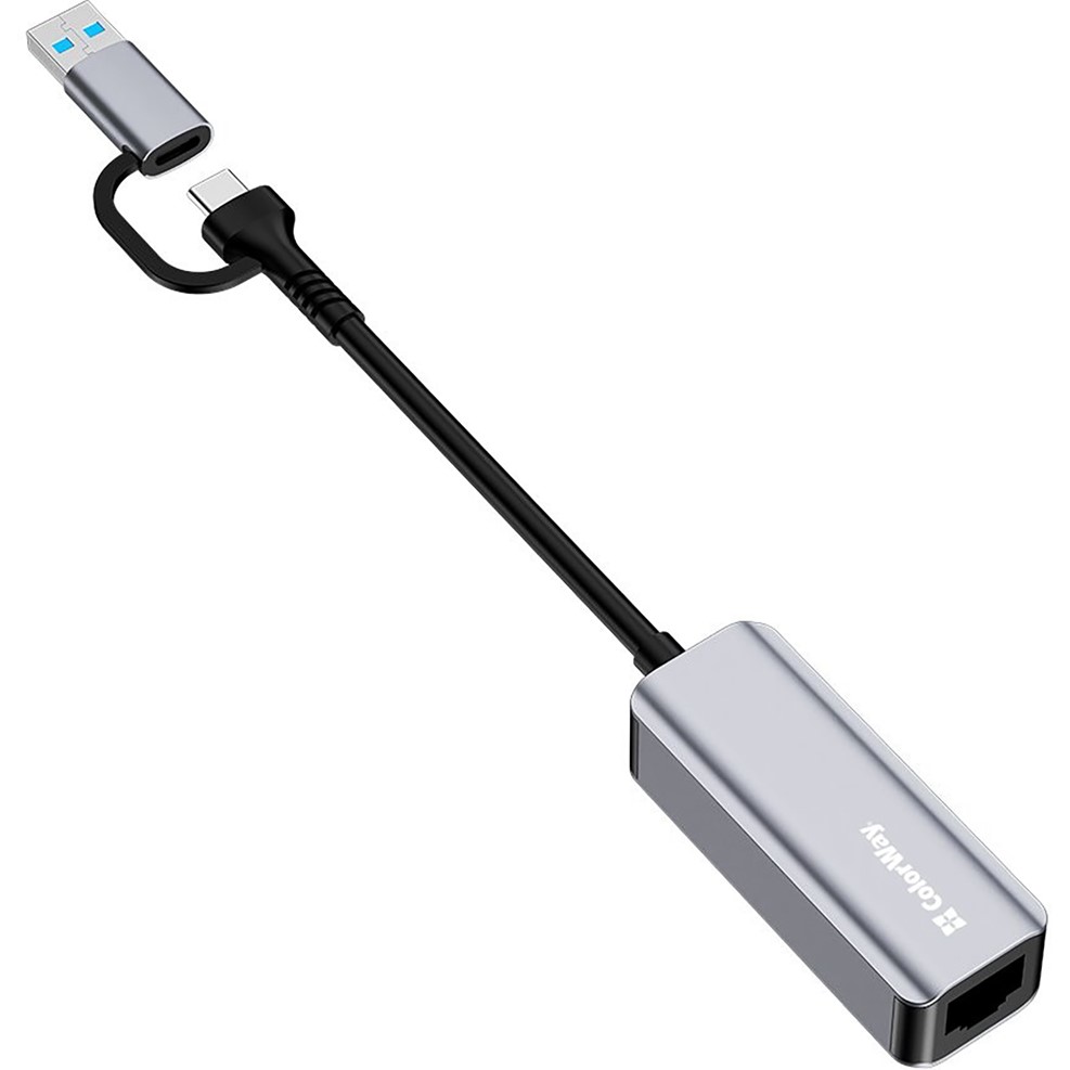 Мережевий адаптер COLORWAY USB-A/USB-C 3.0 – RJ45 Gigabit Ethernet (CW-AD-CRG)
