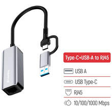 Мережевий адаптер COLORWAY USB-A/USB-C 3.0 – RJ45 Gigabit Ethernet (CW-AD-CRG)