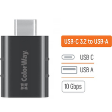 Адаптер-перехідник COLORWAY USB-A – USB-C 3.2 (CW-AD-AC3)