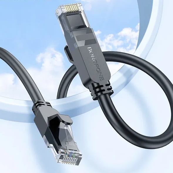 Патч-корд BOROFONE BUS01 RJ-45-10 м Black (6941991103971) Вид кабель