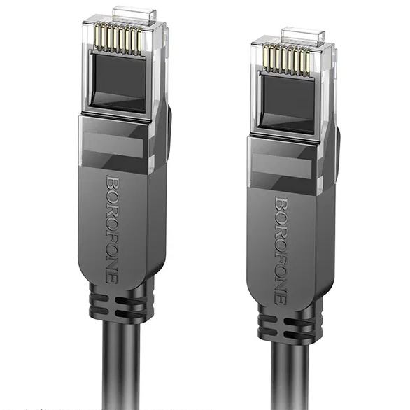 Патч-корд BOROFONE BUS01 RJ-45-10 м Black (6941991103971)
