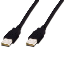 Кабель DIGITUS USB 2.0 (AM/AM) 1.8 м, black (AK-300100-018-S)