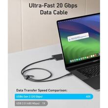 Кабель ANKER USB Type-C - USB Type-C 240W 0,9 м Black (A80N1H11)