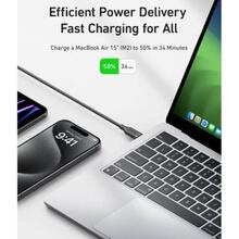 Кабель ANKER USB Type-C - USB Type-C 240W 0,9 м Black (A80N1H11)