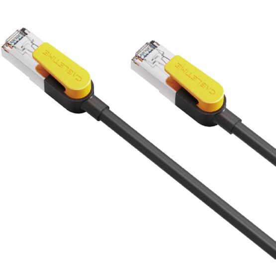 Патч-корд CABLETIME Cat7 FTP RJ-45 8 м Black  (CN70R) Дополнительно скорость LAN портов: 10 Гбит/с; тип витой пары: FTP; материал: медь + алюминий; пропускная способность: 600 МГц
