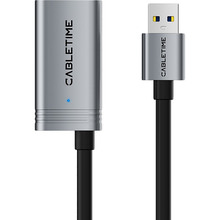 Кабель CABLETIME USB 3.0 AM - AF, 10 м Black (CA18S)