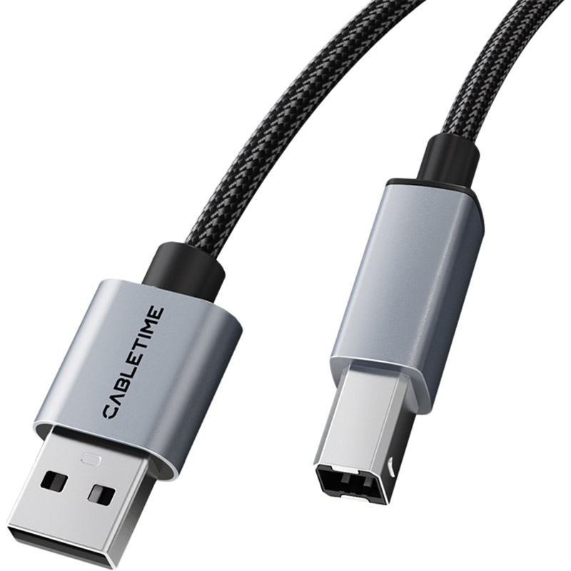 Кабель CABLETIME USB 2.0 AM-B Print 2 м Black (CA15L) Вид кабель