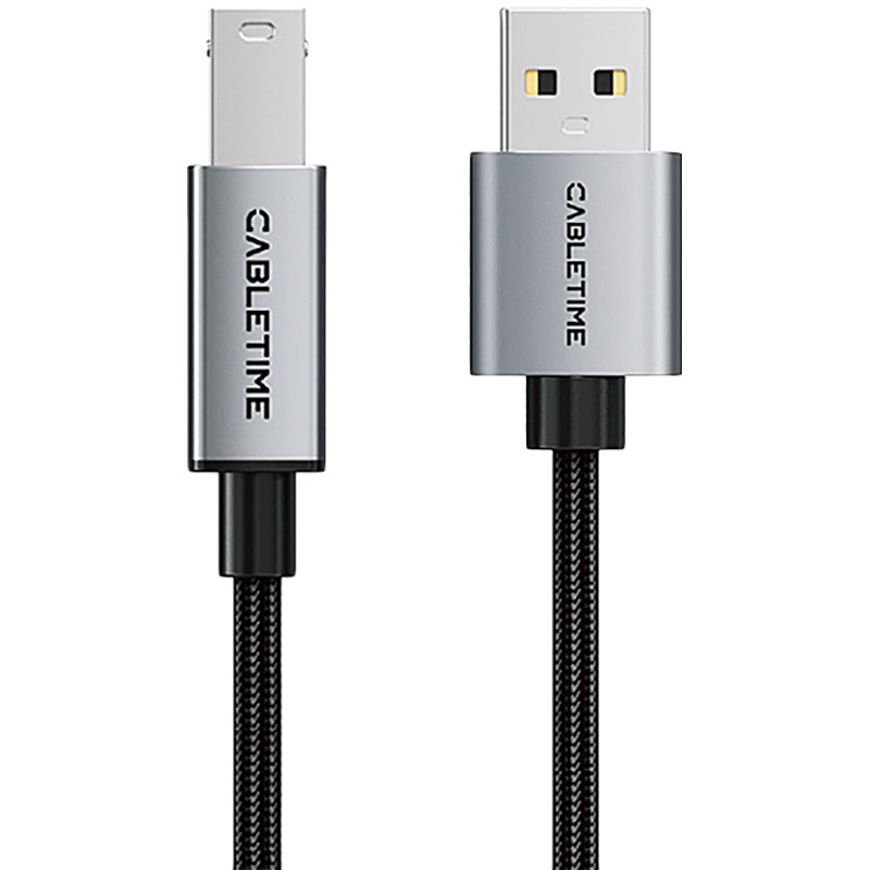 Кабель CABLETIME USB 2.0 AM-B Print 2 м Black (CA15L)