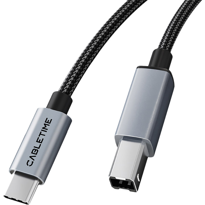 Кабель CABLETIME USB 2.0 Type-C (M) - B Print 2 м Black (CA16L) Вид кабель