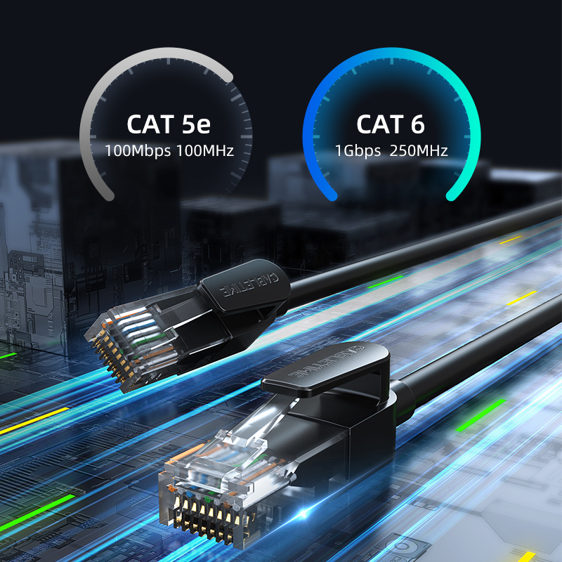 Патч-корд CABLETIME Cat6 UTP 10 м Black (CN60S) Разъем 2 RJ45