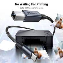 Кабель UGREEN USB-C 2.0 to BM 1м Black (45034)