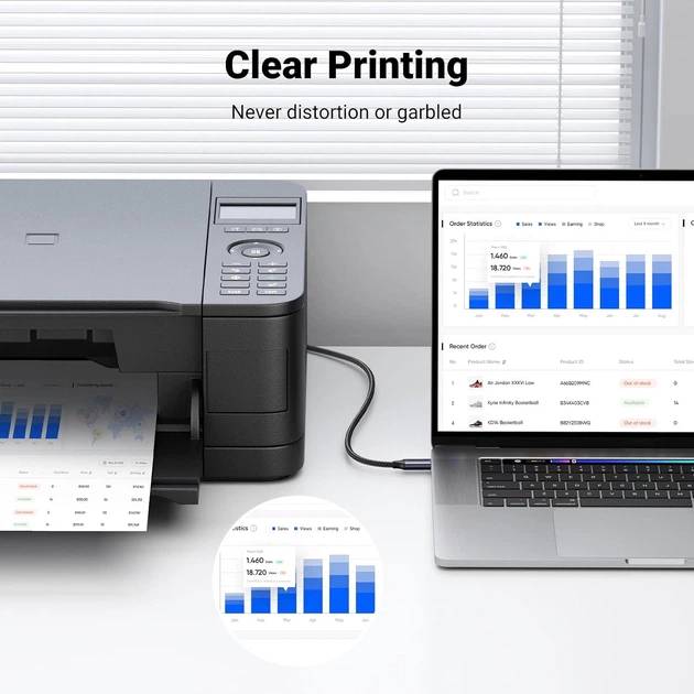 Кабель UGREEN USB-C 2.0 to BM 1м Black (45034) Вид кабель