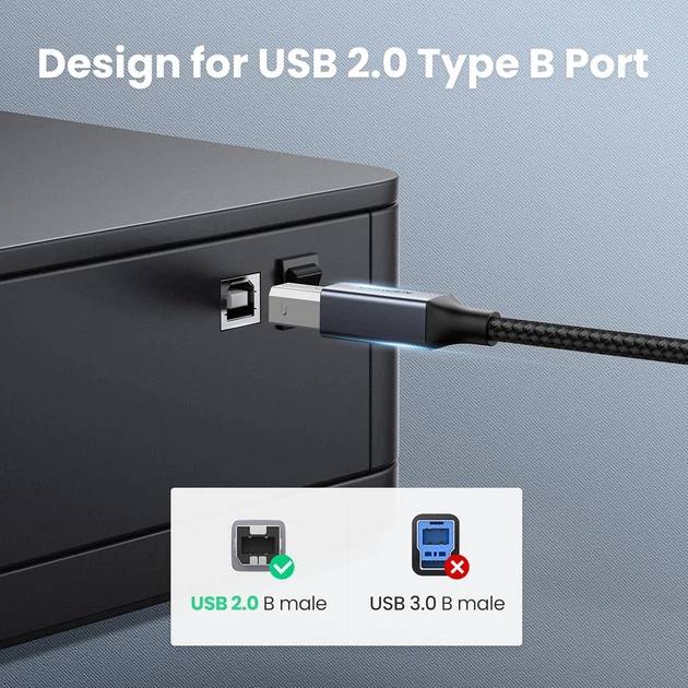 Фото Кабель UGREEN USB-C 2.0 to BM 1м Black (45034)