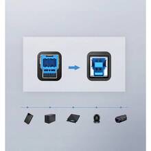 Кабель UGREEN USB 3.0 AM/BM 2м US210 Black (10372)