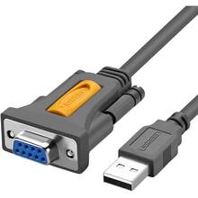 Кабель UGREEN USB для COM F 1.5м DB9 RS-232 CR104 Black (20201)