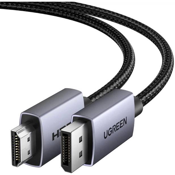 Кабель UGREEN DisplayPort M HDMI M 3м V2.0 4K 30Hz DP125 Black (35843) Роз'єм 2 HDMI