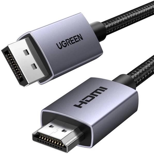 Кабель UGREEN DisplayPort M HDMI M 3м V2.0 4K 30Hz DP125 Black (35843) Вид кабель