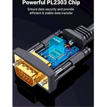 Кабель UGREEN CR104 USB Type A-RS-232 2 м Black (20222)