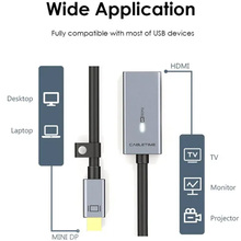 Переходник CABLETIME CP26A mini DisplayPort (M) - HDMI (M) 4K/60Hz 0.15 м Grey (CA915347)