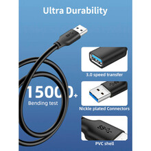 Подовжувач CABLETIME USB 3.0 AM - AF 2м Black (CA915408)